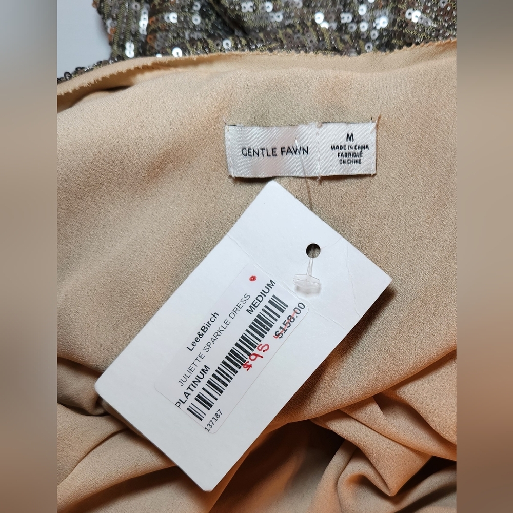NWT! Platinum Juliet sparkle dress by Gentle Fawn in women's size med - Picture 3 of 3